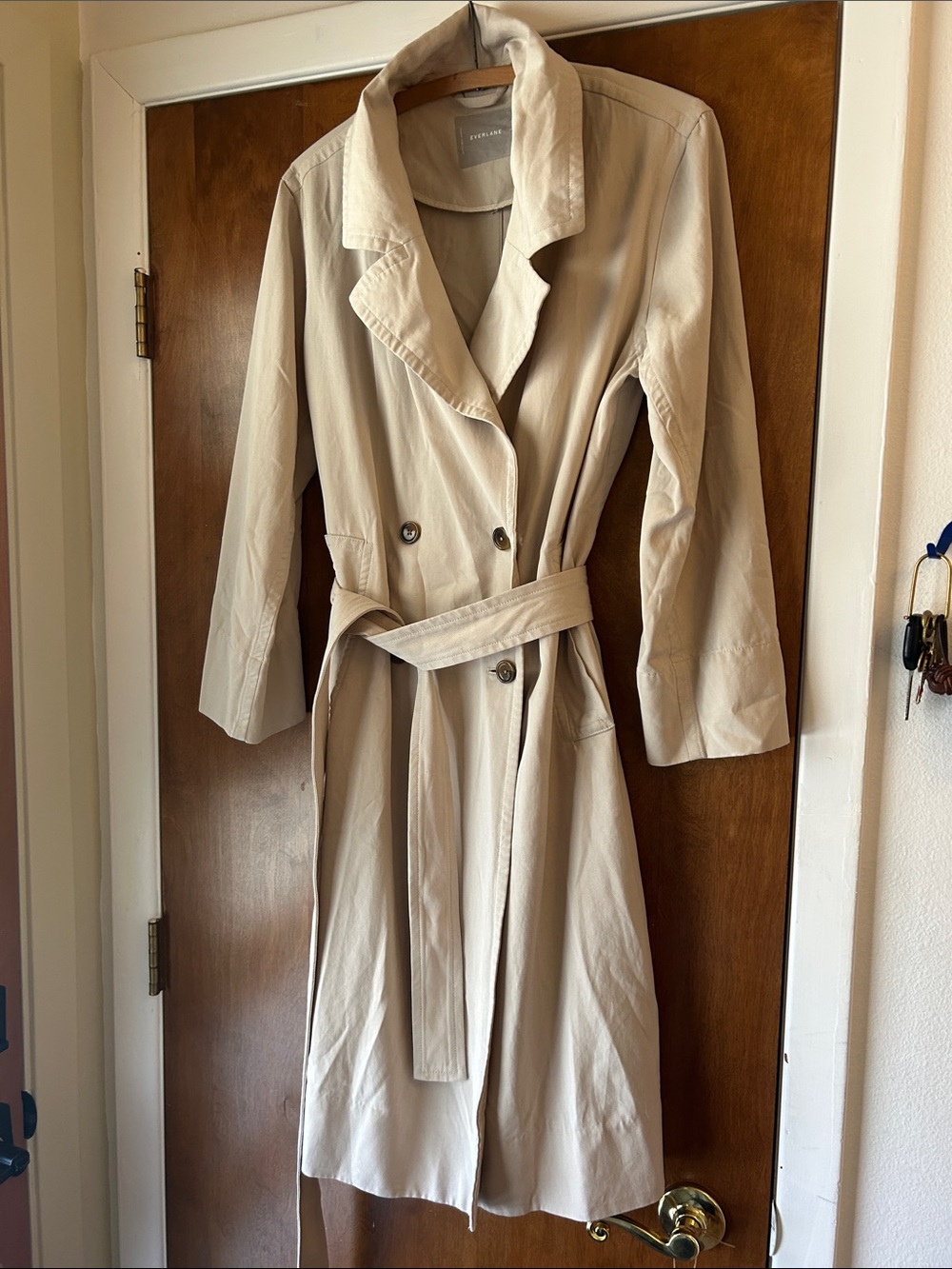 Everlane Trench Coat • Cream • Size M